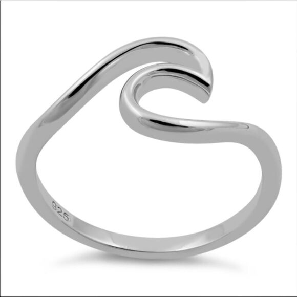 Jewelry - .925 Sterling Silver Wave Ring